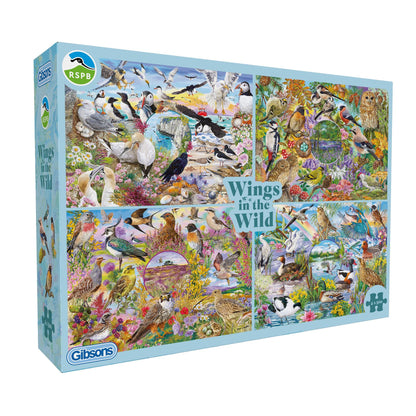 RSPB Wings in the Wild 4x500 Piece Jigsaw Puzzle