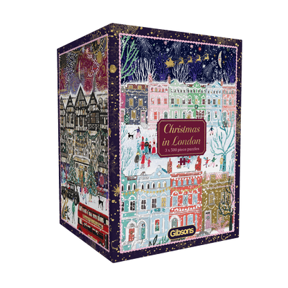 Christmas in London – Emma Frances Grant 3 x 500 Piece Jigsaw Puzzle