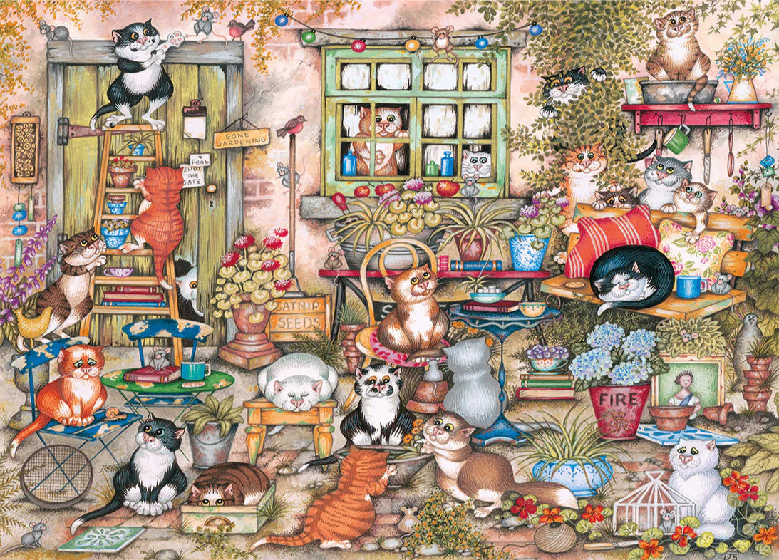 Courtyard Cats 1000 Piece Jigsaw Puzzle