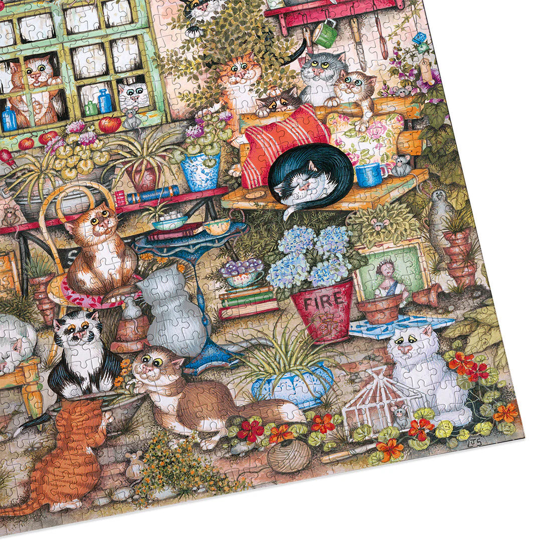 Courtyard Cats 1000 Piece Jigsaw Puzzle