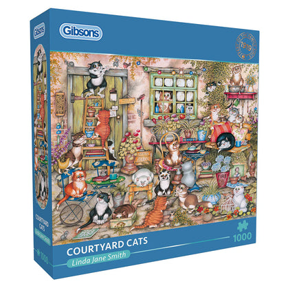 Courtyard Cats 1000 Piece Jigsaw Puzzle