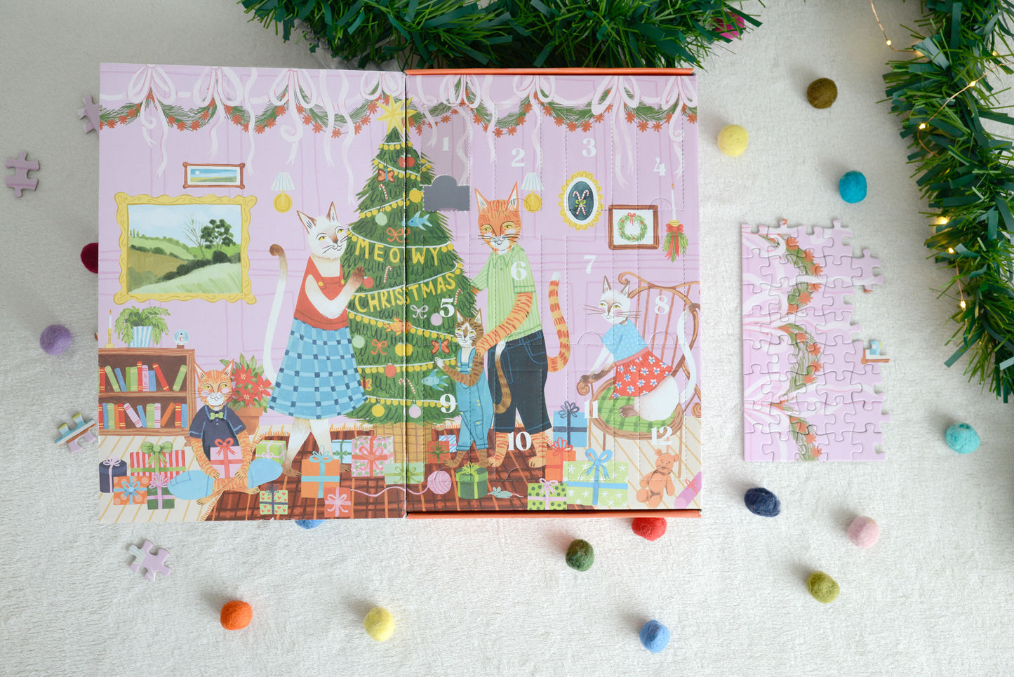Meowy Christmas 12 Days of Puzzles 500 Piece Advent Calendar