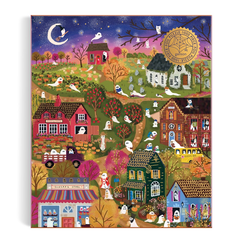 Joy Laforme Spooky Village 1000 Piece Foil Jigsaw Puzzle