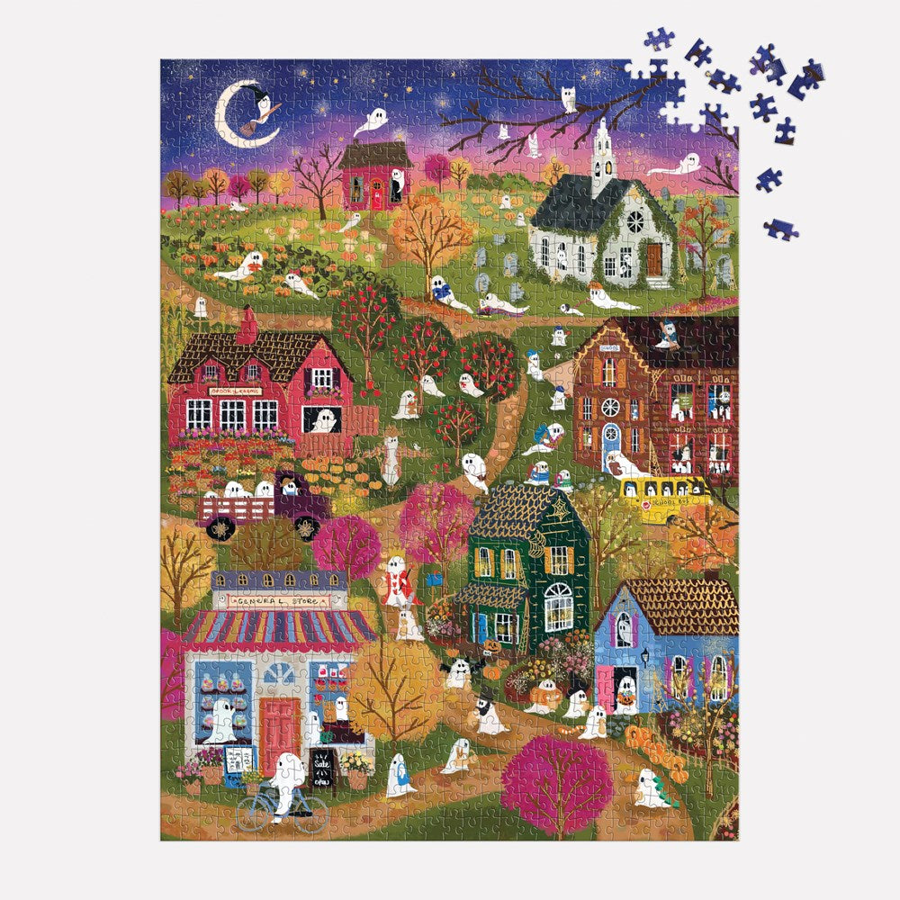 Joy Laforme Spooky Village 1000 Piece Foil Jigsaw Puzzle