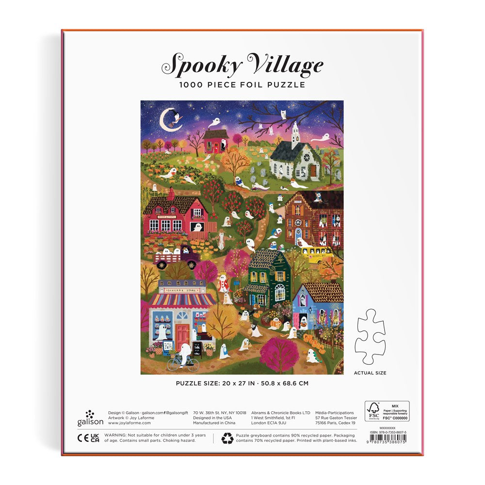 Joy Laforme Spooky Village 1000 Piece Foil Jigsaw Puzzle