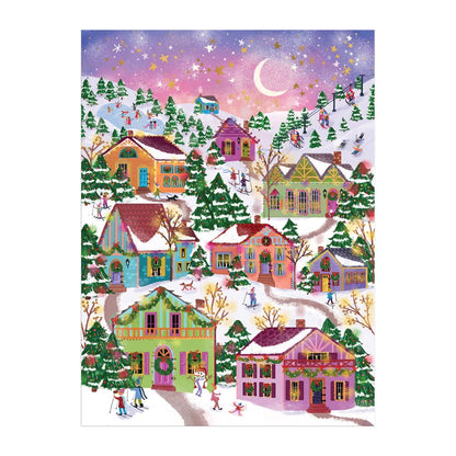 Joy Laforme Snowcap Village 1000 Piece Jigsaw Puzzle