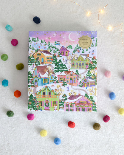 Joy Laforme Snowcap Village 1000 Piece Jigsaw Puzzle