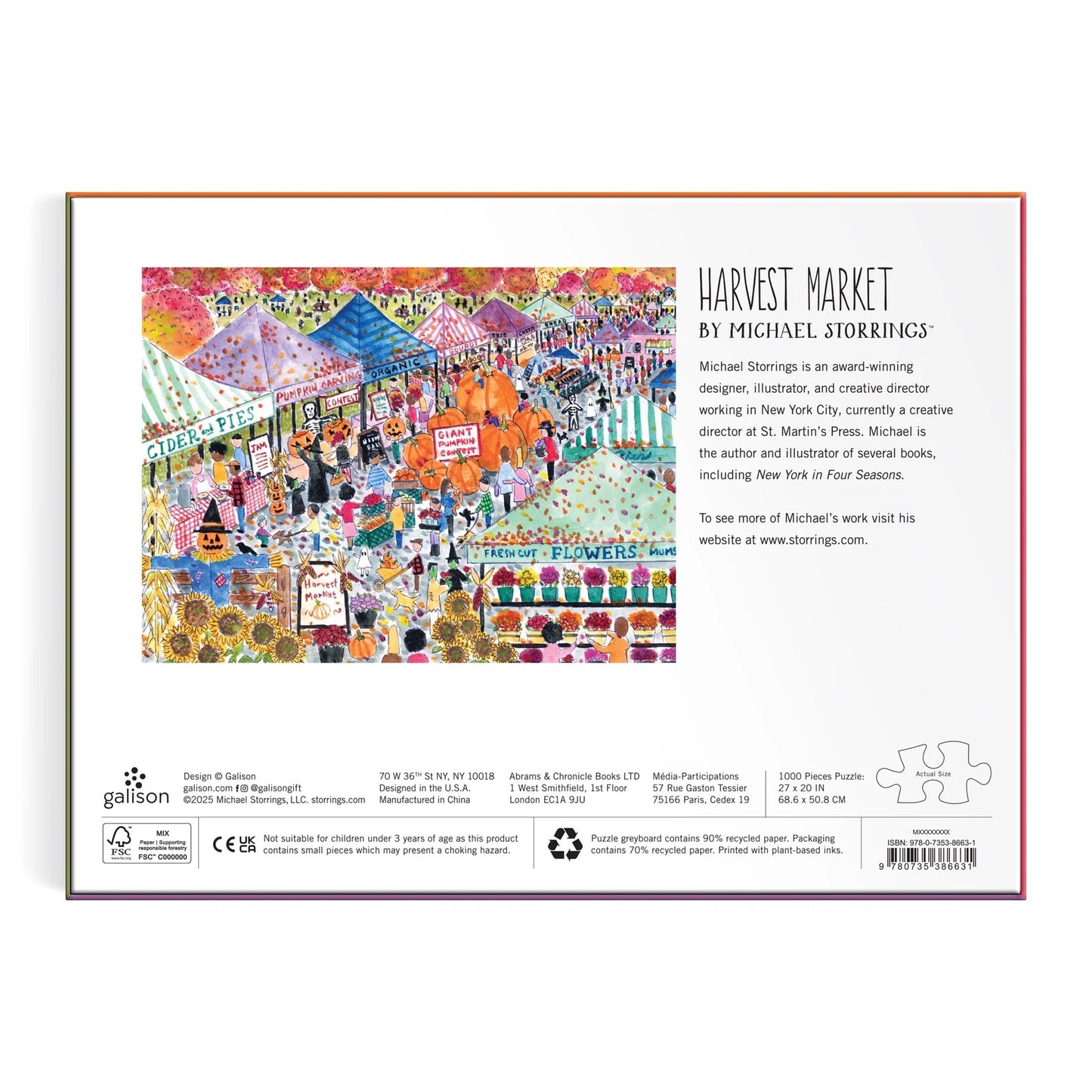 Michael Storrings Harvest Market 1000 Piece Jigsaw Puzzle