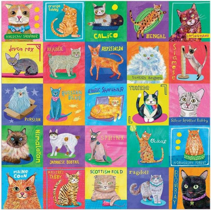 Purr-fect Portraits 500 Piece Jigsaw Puzzle