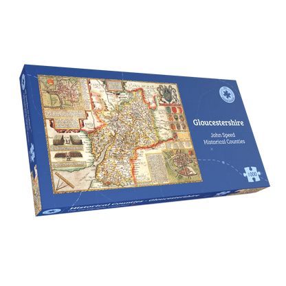 Historische Karte von Gloucestershire, 1000-teiliges Puzzle (1610)