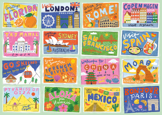 Postcards 1000 Piece Jigsaw Puzzle