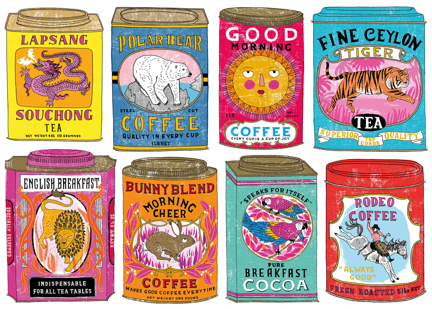 Vintage Tea and Coffe Tins 1000 Piece Jigsaw Puzzle