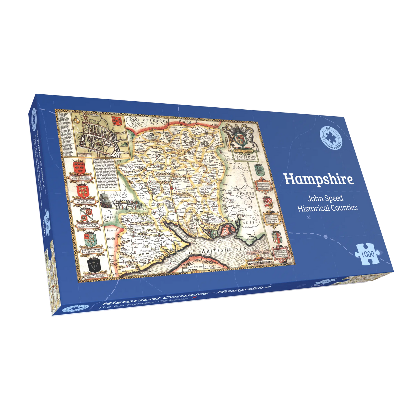 Puzzle 1000 pièces Carte historique du Hampshire (1610)
