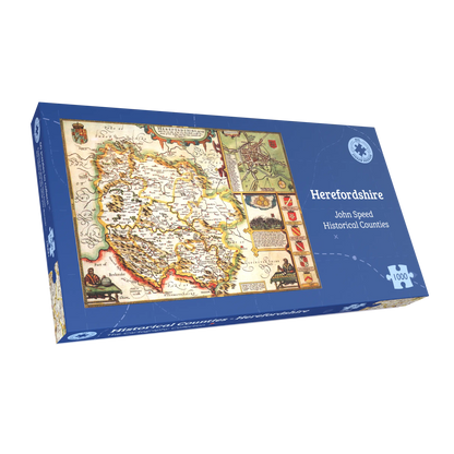 Historische Karte von Herefordshire, 1000-teiliges Puzzle (1610)