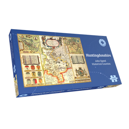 Puzzle 1000 pièces de la carte historique du Huntingdonshire (1610)