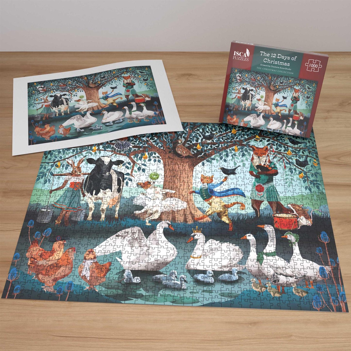 The 12 Days of Christmas 1000 Piece Jigsaw Puzzle