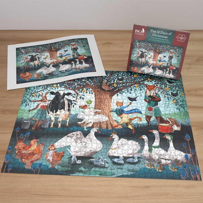 The 12 Days of Christmas 1000 Piece Jigsaw Puzzle