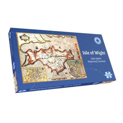 Puzzle 1000 pièces : Carte historique de l'île de Wight (1610)