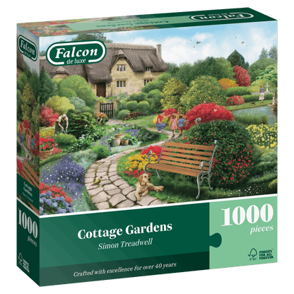 Falcon de Luxe Cottage Gardens 1000 Piece Jigsaw Puzzle