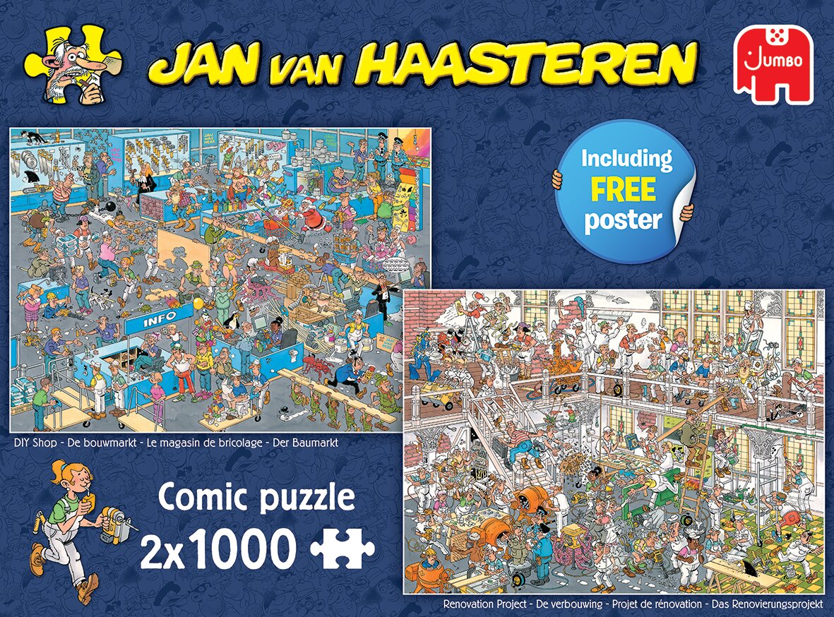 Jan Van Haasteren Puzzle « Comment ne pas bricoler » 2 x 1000 pièces