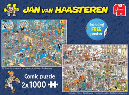 Jan Van Haasteren Puzzle « Comment ne pas bricoler » 2 x 1000 pièces