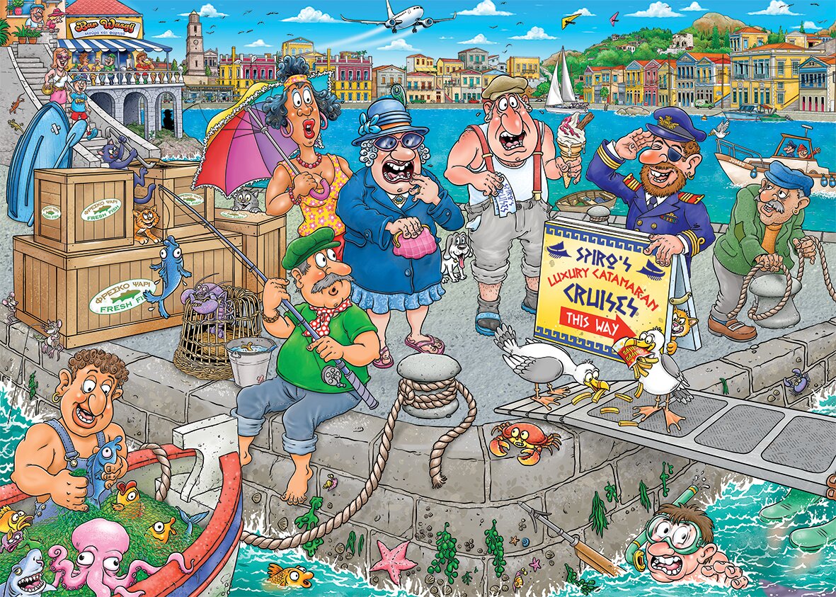 Wasgij Original 47 Boating Bedlam 1000 Piece Jigsaw Puzzle