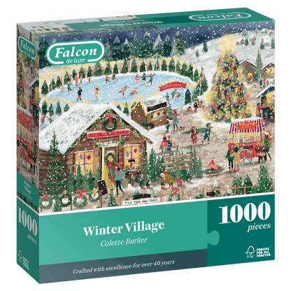 Falcon de Luxe Winter Village 1000 Piece Jigsaw Puzzle