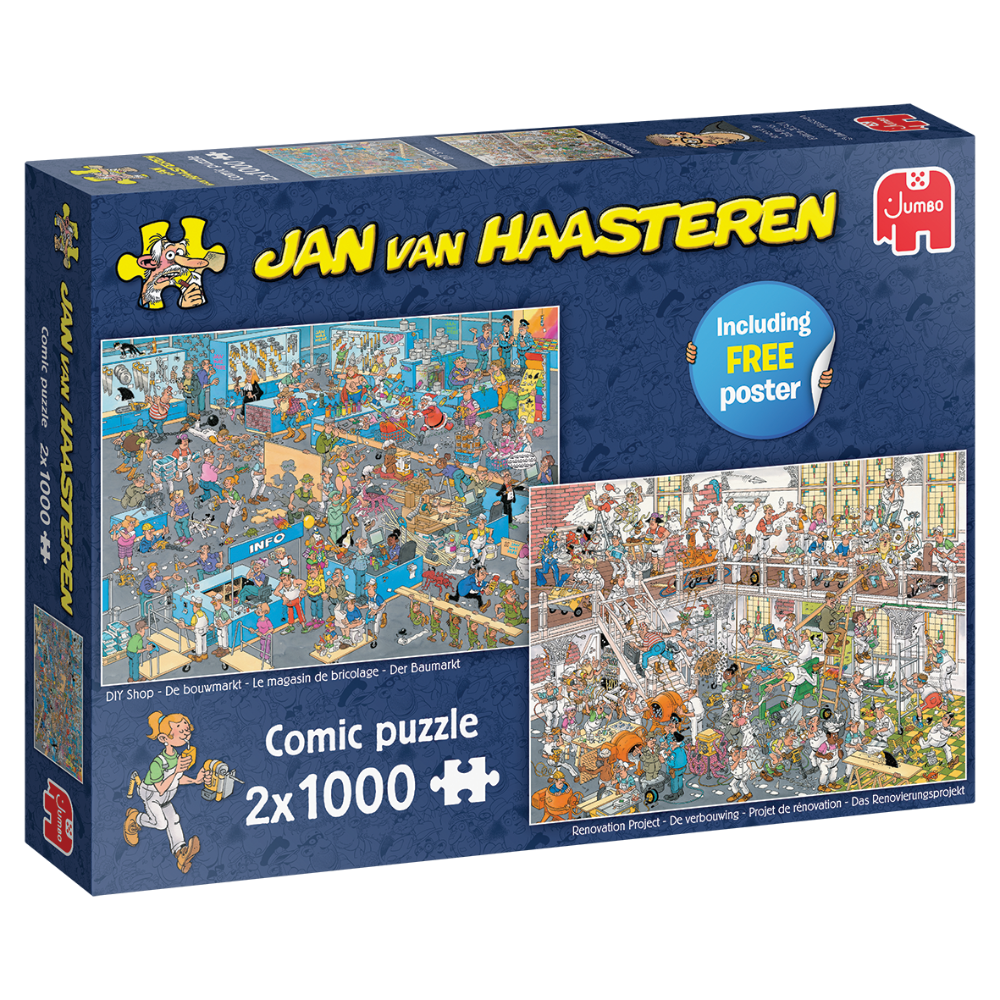 Jan Van Haasteren Puzzle « Comment ne pas bricoler » 2 x 1000 pièces