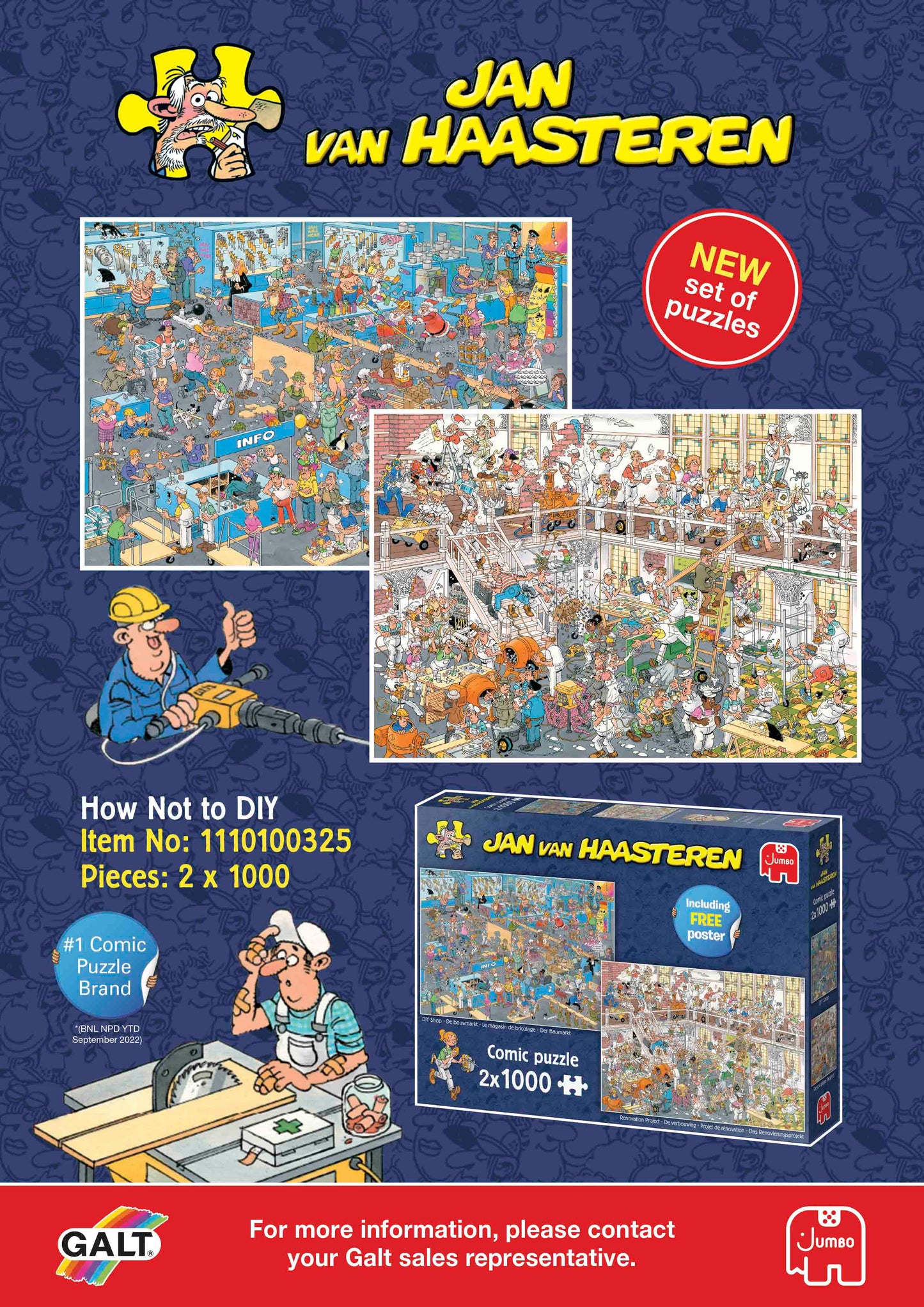 Jan Van Haasteren Puzzle « Comment ne pas bricoler » 2 x 1000 pièces