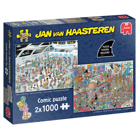 Jan van Haasteren Give us Some Space & All Dressed Up 2 x 1000 Piece Jigsaw Puzzle Set