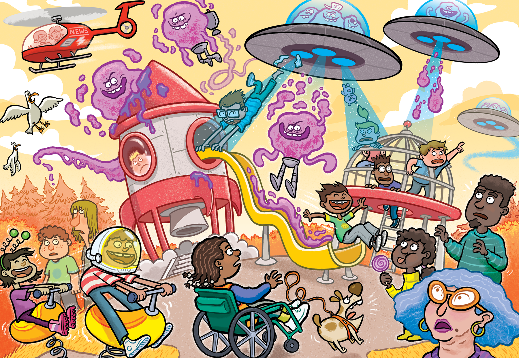 Wasgij Junior 4 Alien Invasion 240 Piece Jigsaw Puzzle – All Jigsaw Puzzles