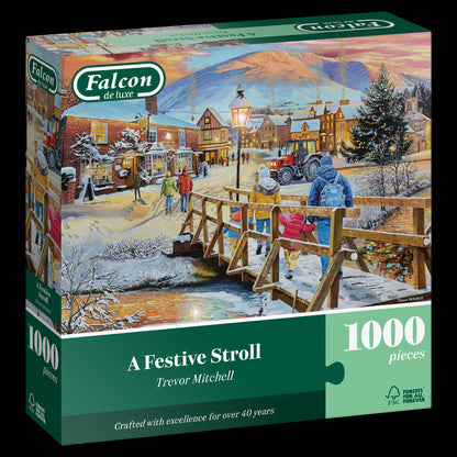 Falcon de Luxe A Festive Stroll 1000 Piece Jigsaw Puzzle