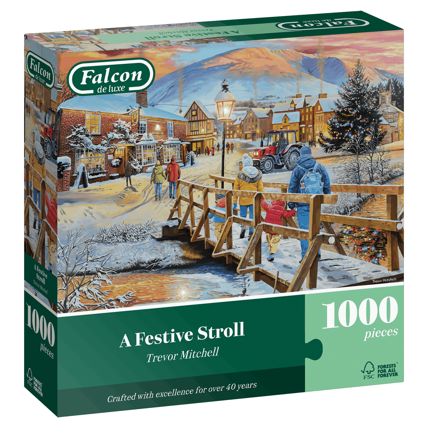 Falcon de Luxe A Festive Stroll 1000 Piece Jigsaw Puzzle