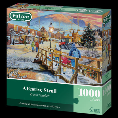 Falcon de Luxe A Festive Stroll 1000 Piece Jigsaw Puzzle