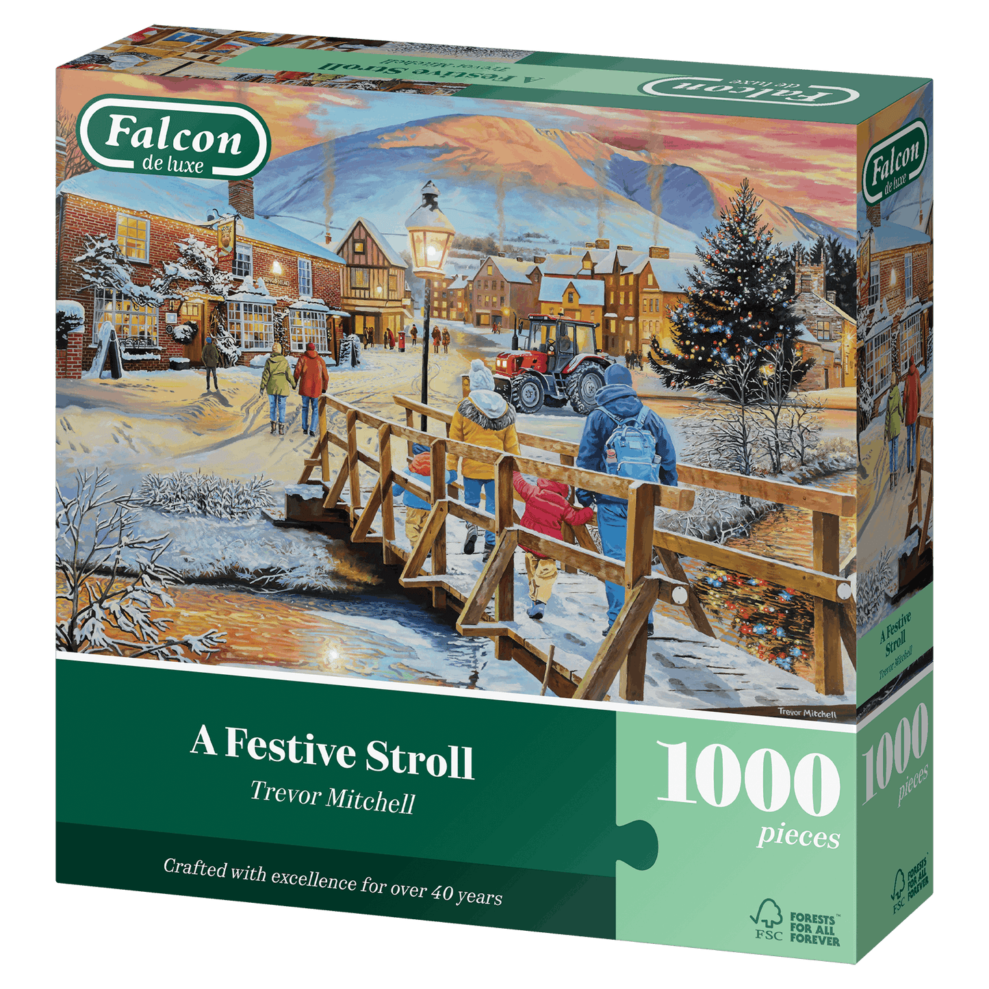 Falcon de Luxe A Festive Stroll 1000 Piece Jigsaw Puzzle