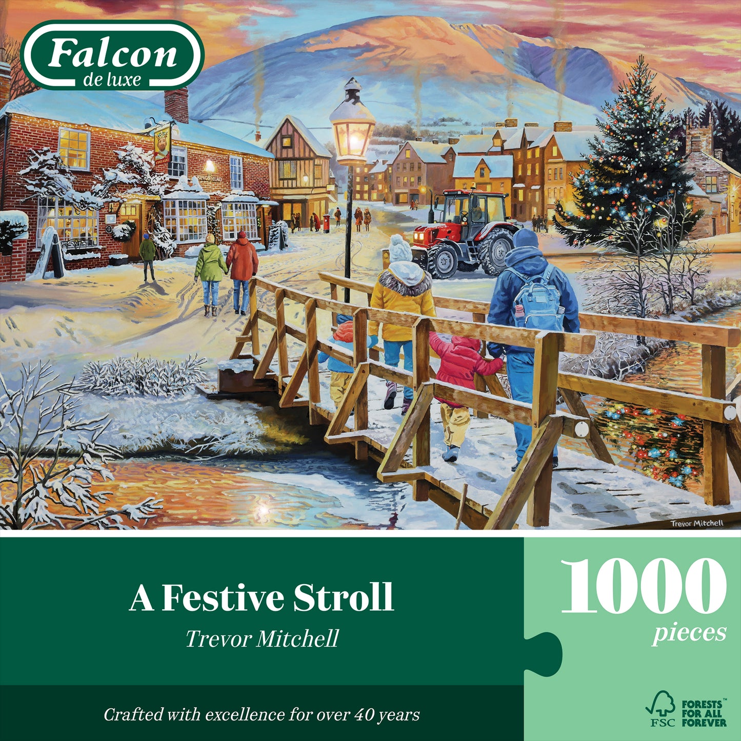 Falcon de Luxe A Festive Stroll 1000 Piece Jigsaw Puzzle