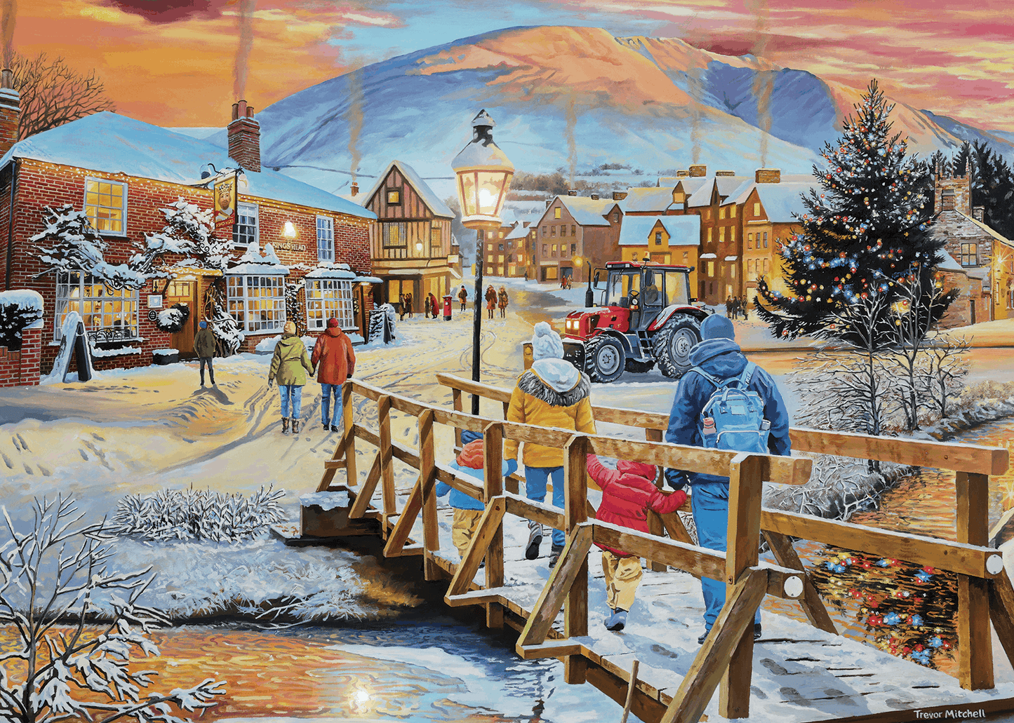 Falcon de Luxe A Festive Stroll 1000 Piece Jigsaw Puzzle
