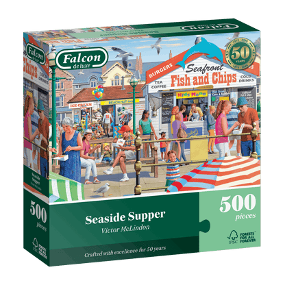 Falcon de luxe Seaside Supper 500 Piece jigsaw Puzzle