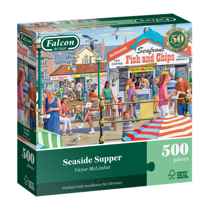 Falcon de luxe Seaside Supper 500 Piece jigsaw Puzzle