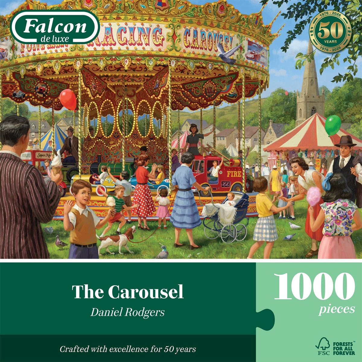 Falcon Spring Puzzle Falcon de luxe The Carousel 1000 Piece Jigsaw Puzzle – All Jigsaw Puzzles