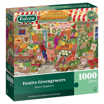 PRE-ORDER Falcon de Luxe Festive Greengrocers 1000 Piece Jigsaw Puzzle