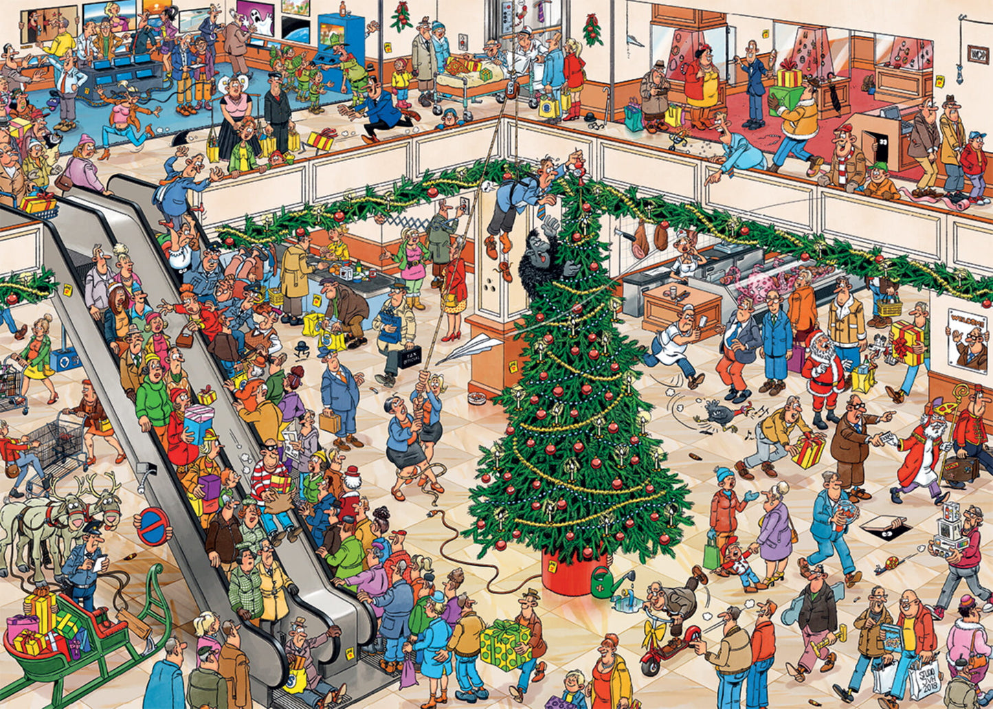 PRE-ORDER Jan Van Haasteren Christmas Mall 1000 Piece Jigsaw Puzzle