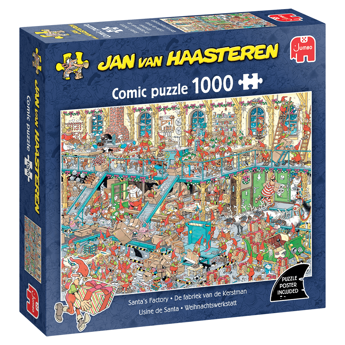 PRE-ORDER Jan Van Haasteren Santa's Factory 1000 Piece Jigsaw Puzzle