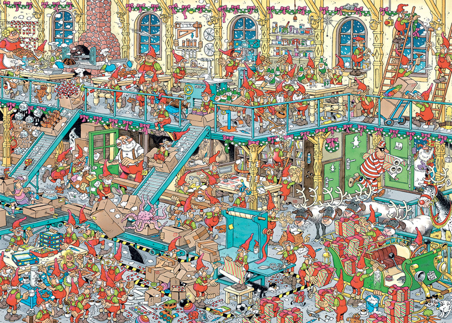 PRE-ORDER Jan Van Haasteren Santa's Factory 1000 Piece Jigsaw Puzzle
