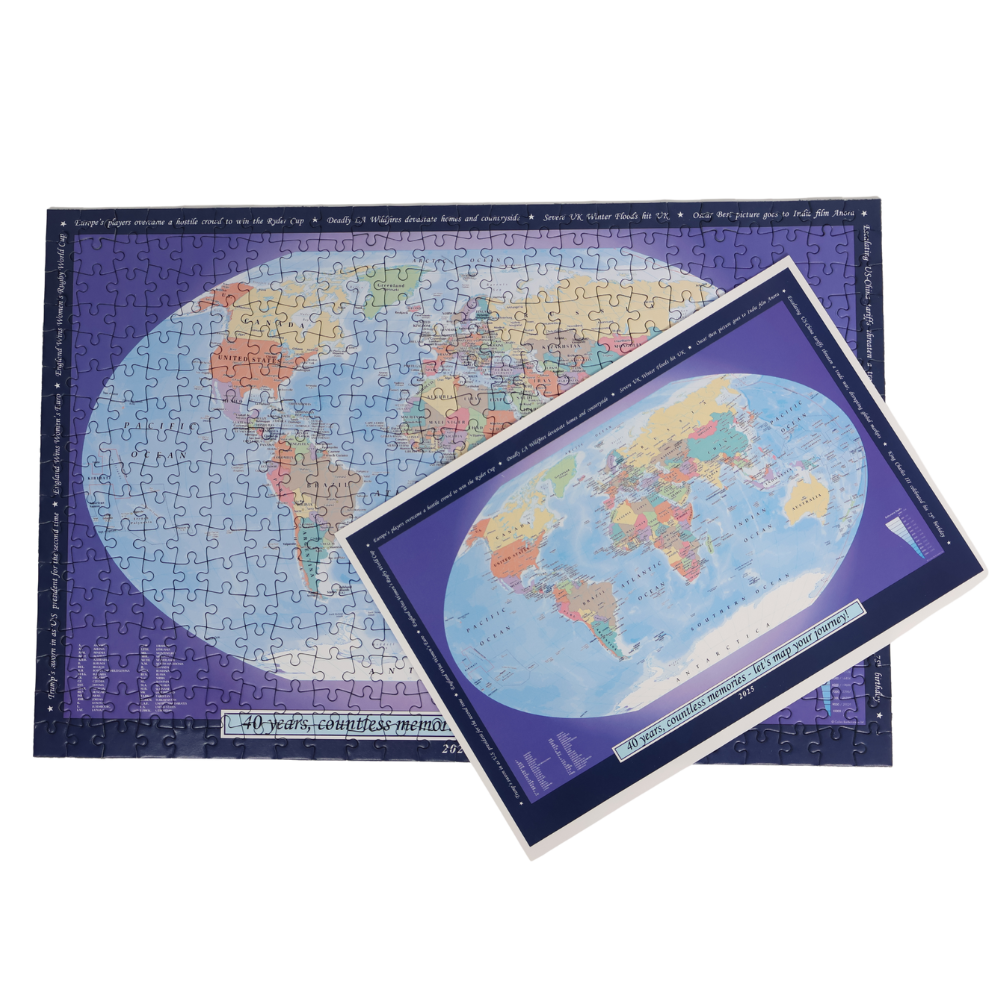 Personalised World Map 400 Piece Puzzle