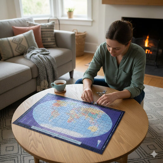 Puzzle personnalisé Carte du monde 400 pièces
