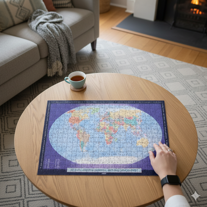 Personalised World Map 400 Piece Puzzle