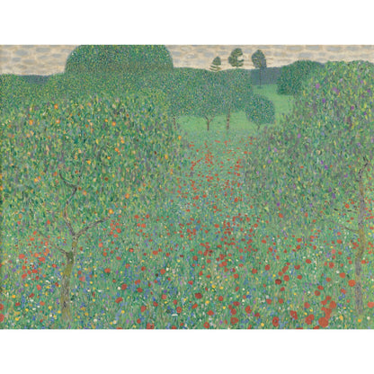 Field of Poppies Fine Art Landscape Jigsaw Puzzle by Gustav Klimt