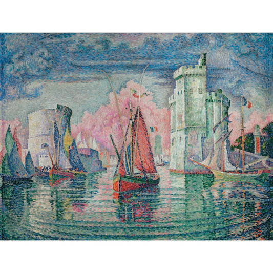 The Port of Rochelle Impressionist Seascape Jigsaw Puzzle by Paul Signac