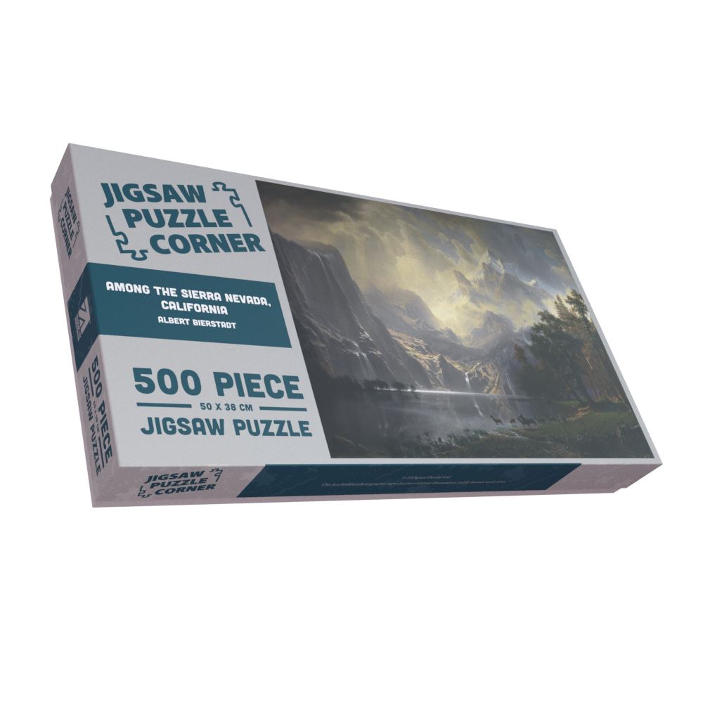 Among the Sierra Nevada, California - Albert Bierstadt 1000 or 500 Piece Jigsaw Puzzle